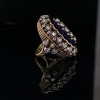 A VINTAGE ENAMELLED AND DIAMOND DRESS RING - 4