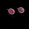A PAIR OF RUBY AND DIAMOND EARRINGS - 5