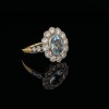 AN AQUAMARINE AND DIAMOND RING - 3