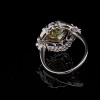 A YELLOW DIAMOND AND SAPPHIRE RING - 2