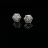 A PAIR OF DIAMOND CLUSTER STUD EARRINGS