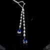 A SAPPHIRE AND DIAMOND NECKLACE - 5