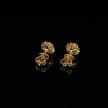 A PAIR OF PINK SAPPHIRE AND DIAMOND STUD EARRINGS - 3