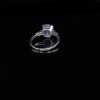A VINTAGE CELYON STAR SAPPHIRE AND DIAMOND RING - 3
