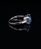 A VINTAGE CELYON STAR SAPPHIRE AND DIAMOND RING - 4