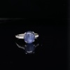 A VINTAGE CELYON STAR SAPPHIRE AND DIAMOND RING