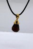 A SMOKEY QUARTZ PENDANT NECKLACE - 3