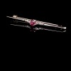 A FINE BURMESE RUBY AND DIAMOND BROOCH