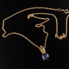 A SAPPHIRE AND DIAMOND PENDANT RETAILED BY MAPPIN AND WEBB - 2