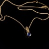 A SAPPHIRE AND DIAMOND PENDANT RETAILED BY MAPPIN AND WEBB - 3