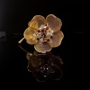 A VINTAGE FRENCH DIAMOND AND RUBY FLOWER BROOCH - 7