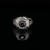 A MID-CENTURY BLUE SPINEL SET DRESS RING