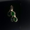 A PAIR OF EMERALD AND DIAMOND HOOK EARRINGS - 3