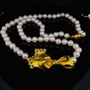 A PEARL AND DIAMOND NECKLACE - 2