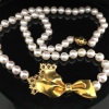 A PEARL AND DIAMOND NECKLACE - 3