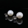 A PAIR OF SOUTH SEA PEARL AND DIAMOND DROP EARRINGS - 4