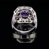 A SAPPHIRE AND DIAMOND DRESS RING - 2