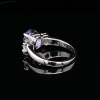 A SAPPHIRE AND DIAMOND RING - 4