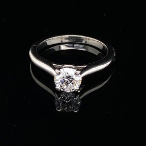 A CARTIER SOLITAIRE DIAMOND RING