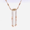 A MID CENTURY DROP PENDANT NECKLACE IN 9CT GOLD - 3