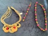 TWO COSTUME NECKLACES ONE WITH CONFORMING BRACELET - 3