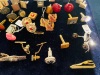 A LARGE COLLECTION OF VINTAGE CUFFLINKS, TIE BARS ETC - 2
