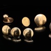 THREE MATCHING AND FOUR ASSORTED GOLD SHIRT STUDS - 2