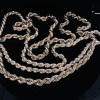 TWO ANTIQUE ROPE TWIST CHAINS - 3