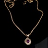 A PINK SAPPHIRE AND DIAMOND PENDANT NECKLACE - 2