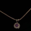 A PINK SAPPHIRE AND DIAMOND PENDANT NECKLACE - 4
