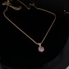 A PINK SAPPHIRE AND DIAMOND PENDANT NECKLACE - 5