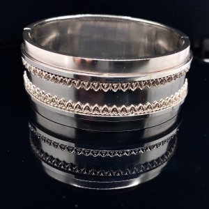 A VICTORIAN SILVER BANGLE