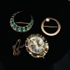THREE ANTIQUE GOLD BROOCHES - 7