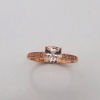 A MORGANITE AND DIAMOND RING