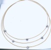 A MULTI STRAND DIAMOND SET NECKLACE - 6