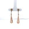 A PAIR OF MID-CENTURY GOLD DROP EARRINGS - 4