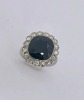A VINTAGE SAPPHIRE AND DIAMOND RING - 5