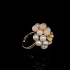 A VINTAGE CORAL AND PEARL DRESS RING - 4