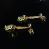 AN IMPRESSIVE PAIR OF ANTIQUE EMERALD AND DIAMOND EARRINGS - 5