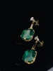 AN IMPRESSIVE PAIR OF ANTIQUE EMERALD AND DIAMOND EARRINGS - 6