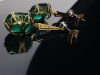 AN IMPRESSIVE PAIR OF ANTIQUE EMERALD AND DIAMOND EARRINGS - 2