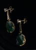 AN IMPRESSIVE PAIR OF ANTIQUE EMERALD AND DIAMOND EARRINGS - 7