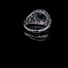 AN EMERALD AND DIAMOND FILIGREE DRESS RING - 4