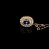 AN ANTIQUE AQUAMARINE AND NATURAL PEARL BROOCH - 2