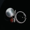 A SOUTH SEA PEARL, OPAL AND DIAMOND RING - 2