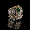 AN EMERALD AND DIAMOND RING - 3