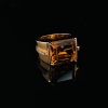 A CITRINE AND DIAMOND RING - 2
