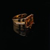 A CITRINE AND DIAMOND RING - 4