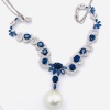 A CONVERTIBLE SOUTH SEA PEARL, SAPPHIRE AND DIAMOND NECKLACE - 3