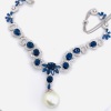 A CONVERTIBLE SOUTH SEA PEARL, SAPPHIRE AND DIAMOND NECKLACE - 4